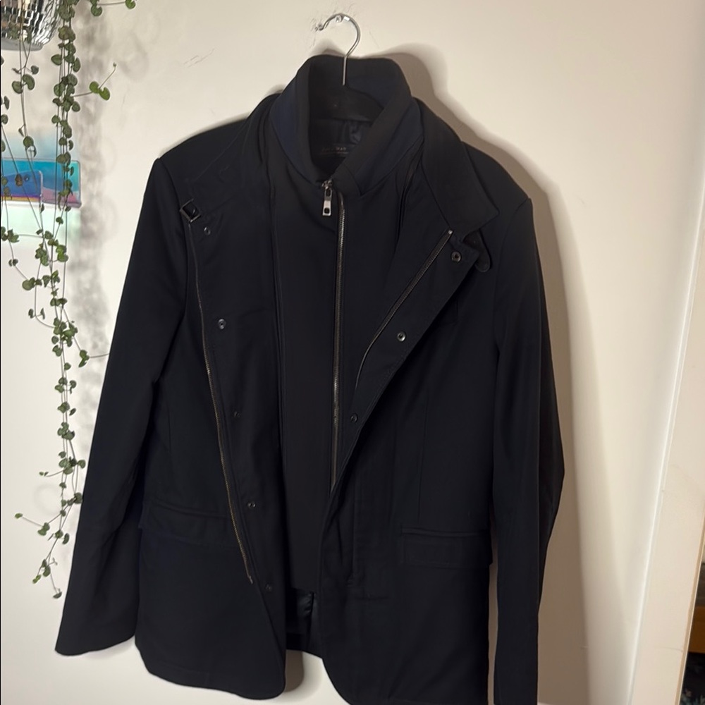 Zara man double zipper jacket